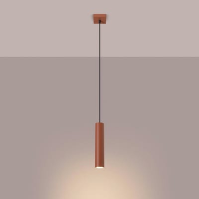 Moderne Pendelarmatuur voor LED lampen - Veelzijdig Design - 1x Lichtbron - Rood Oker - Geschikt voor GU10, max 10W