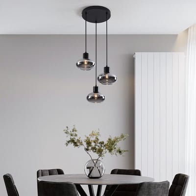 LumenXL - Moderne hanglamp - smoke glas, 3-lichts - Vida