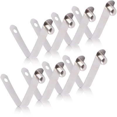 Allecto - Tentstok Clips - Roestvrijstalen Kajak Peddel Clips - 8 Stuks - 8mm Drukknop - Vergrendelingsbuizen - Geschikt voor Camping en Kajak