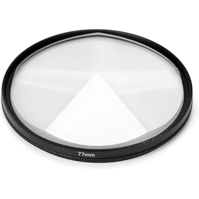Camerafilter Fotografie Voorgrondvervaging Film Fotografie Props 77 mm glazen pentaprismafilter transparant