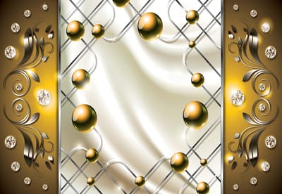 Fotobehang Yellow Diamond Abstract Modern | XL - 208cm x 146cm | 130g/m2 Vlies