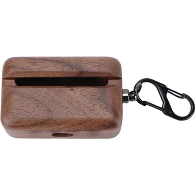 Housse Étui pour Écouteurs Compatible avec     II Sans Fil   Écouteurs Résistante aux Chutes   Housse de Protection en Bois Poli gray