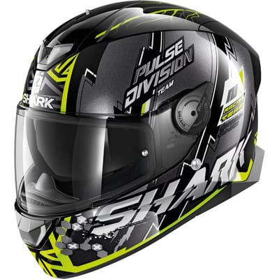 SHARK SKWAL 2.2 NOXXYS Motorhelm integraalhelm Zwart Geel Zilver - Maat XS