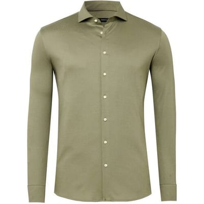 Desoto Luxury Overhemd Uni Luxury Cotton Donker Groen / male