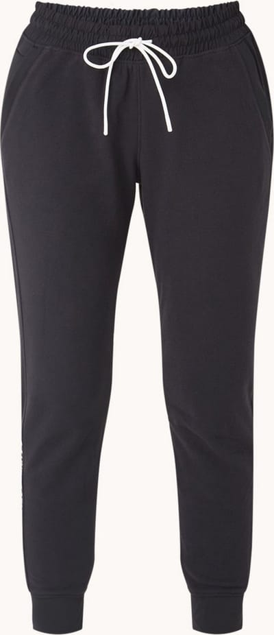 Under Armour Rush mid waist tapered fit cropped joggingbroek van fleece / Zwart - Maat L