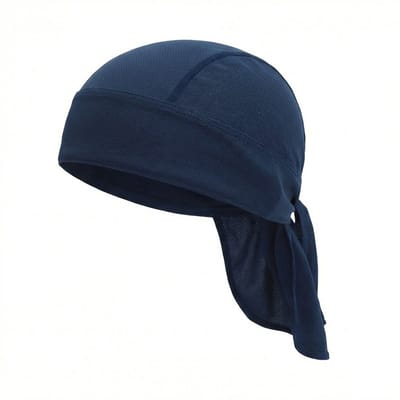 Bandana – donkerblauwe mesh sport bandana – ademende unisex hoofddoek – lichtgewicht biker bandana – ideaal voor sport, motor & zomer