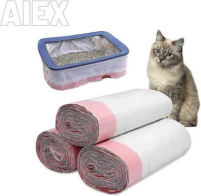 Kattenbak Zakken - Met Trekband - 3 Rol - Extra Sterk - 24 Zakken