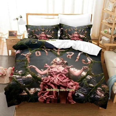 Nieuwe Hip Hop Melanie Martinez Portals Beddengoed Collectie Cartoon Anime DrieDelige Set Volwassene Kind Slaapkamer Dekbedovertrek Collecties 3D Kawaii Meisjes EU SuperKing 260x220