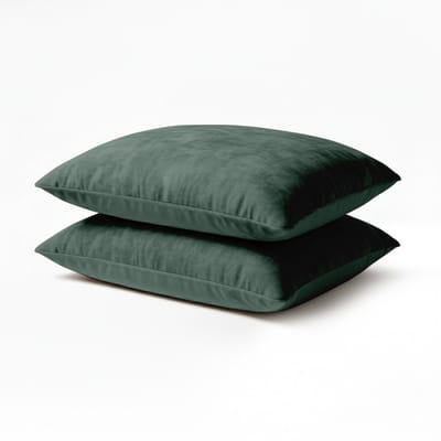 HappyBed Kussenslopen Dark Green 60x70 cm - Kussensloop set 2 stuks - 100% Microvezel - Ultieme slaapcomfort