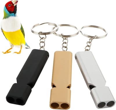 Vogels Fluit - Gedrag Training Tool - Huisdier Training - Roestvrij Staal - Compact Formaat - Zwart Goud Zilver