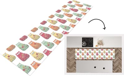 Keukenloper - Loper keuken - Meisjes - Kat - Bloemen - Patronen - 200x50 cm - Keukenloper vinyl