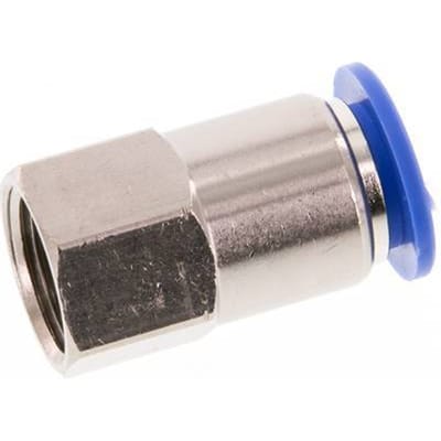 12mm x G3/8'' Messing/PA 66 Insteekfitting Binnendraad NBR [2 Stuks]