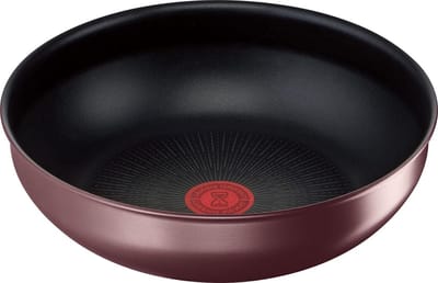 Koekenpan Afneembaar Handvat - Wokpan Roerbakpan - Koken en Bakken - Indicatie Kooktemperatuur - 26 cm - Bruin
