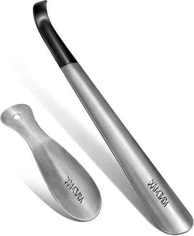 Langwerpige en Korte RVS Schoenlepel Set van 42CM en 19CM - Duurzaam en Sterk voor Mannen, Vrouwen en Kinderen