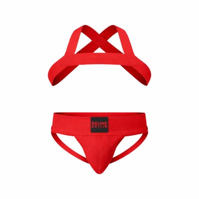 Barcode Berlin Multipack 1x Sergey Jockstrap + 1x Matt Pop Harness Redtomato - MAAT S - Heren Ondergoed - Jockstrap voor Man - Mannen Jock