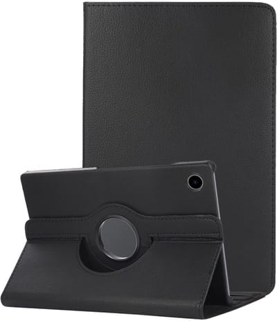Hoesje - Geschikt voor Samsung Galaxy Tab A9 - 360 Graden Draaibare Hard Cover Case - Tablet Hoes Draaibaar - Zwart
