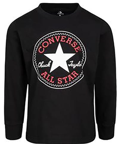 Converse Kids Chuck Patch T-shirt Met Lange Mouwen Zwart 3-4 Years