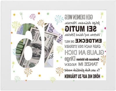 Houten Fotolijst voor Geldcadeau - 18e Verjaardag Meisje, Persoonlijke Cadeau Ideeën en Decoratie voor Feestdagen