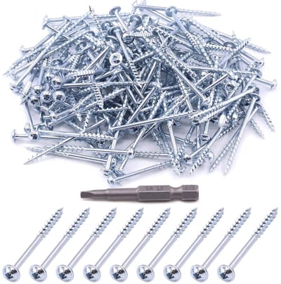 160 Stuks #8x2-1/2'' Pocket Hole Schroeven - Verzinkt, Vierkante Aandrijving, Zelftappend voor Hout en Metaal