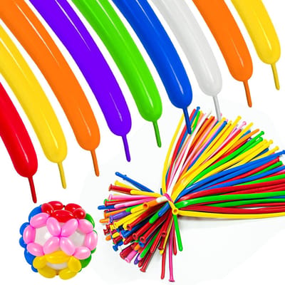 Daity 260-type lange ballonnen (100 ballonnen per verpakking) - Meerkleurige, verdikte latexballonnen - geschikt om in dierenvormen te draaien - zijn de perfecte magische ballonnen voor verjaardagen - bruiloften en kerstfeesten（Willekeurige kleur）.