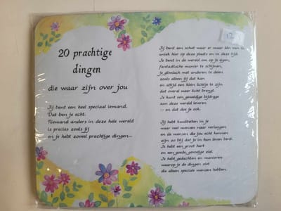 Muismat met prachtige tekst - Mousepad