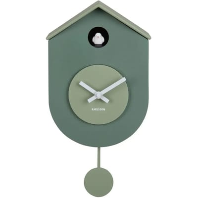 Karlsson Wandklok Grato Cuckoo - Jadegroen - 9.2x17.5x33.2cm - Wandklok Scandinavisch