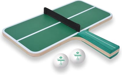 Tafeltennis Behendigheidsspel - Enkelspel Tafeltennis Set - Vaardigheid Trainen - Racket met Net Garnituur - 30 x 15 cm - Meerkleurig