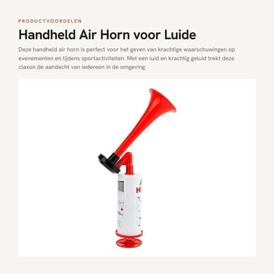 Dailygoods- Luchtfluitje Luid - Claxon 12 Volt - Weerbestendig - Duurzaam - Veiligheidsfluitje - Geschikt voor Evenementen