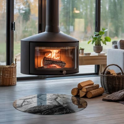 Coloray Vloerplaat Houtkachel - Vloerplaat voor Houtkachel - 70 cm x 70 cm - Vloerplaat Open Haard - Grijs Vloerplaat Kachel - Vloerplaat Voor Kachel - Plaat voor Onder Kachel - Kachel Vloerplaat - Plaat Kachel