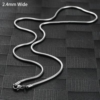Aramat Jewels | Halskettingen | Stijlvolle Zilverkleurige Mesh Ketting RVS – Elegante Stalen Ketting | 60cm / 2.4mm |60cm |2,5mm | Staal | Volwassenen | Verkleurd niet