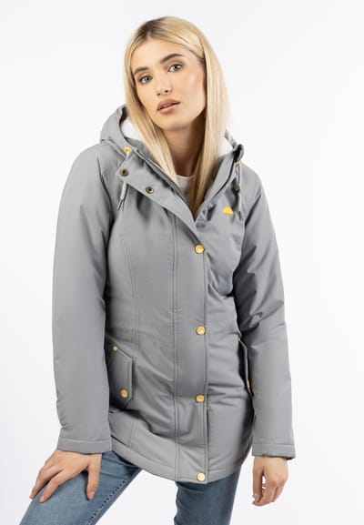 Schmuddelwedda Winterjas met magische print Dames grijs