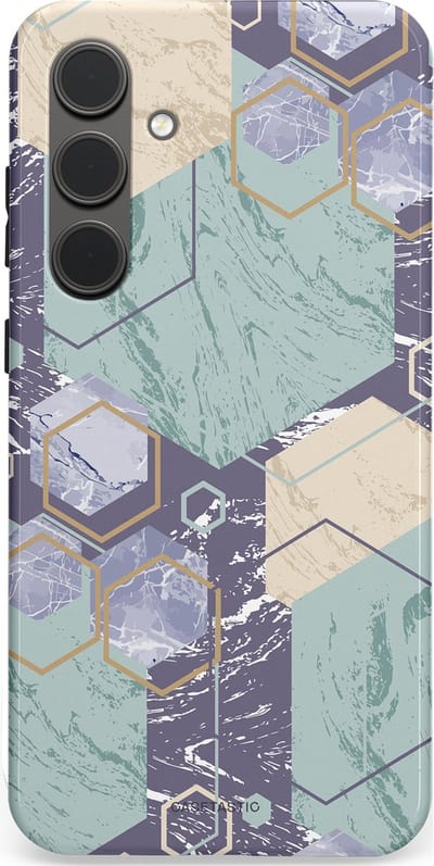 Casetastic hoesje geschikt voor Samsung Galaxy S24 Plus - Dubbellaagse bescherming - Veerkracht - Fashion Case - Zilver Crème