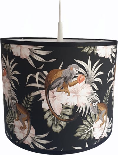 Hanglamp aapjes zwart-verlichting-pendel-kinderkamerdecoratie-aapjes-sfeer-kinderkameraccessoires-lamp-lampen-hanglamp