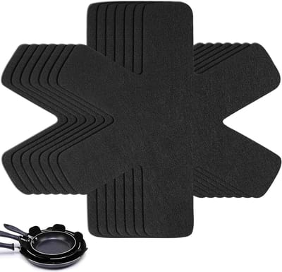 Set van 10 Pannenbeschermers van Vilt - 38 cm Verstelbare Stapelbare Potbeschermers voor Keukenaccessoires - Ideaal voor Kookpannen en Koekenpannen