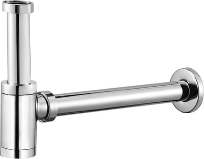 Flessensifon voor Wastafel in Chroom met Geurafsluiting en Roset