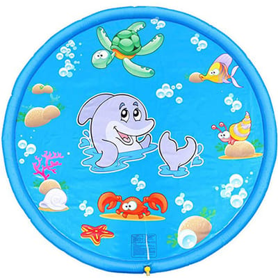 Oneay Een 170 cm groot waterbad voor beginners, een waterspeelmat voor in de tuin, een veilig, leuk en gezinsvriendelijk waterbad voor de zomer, ontworpen voor kinderen en honden.