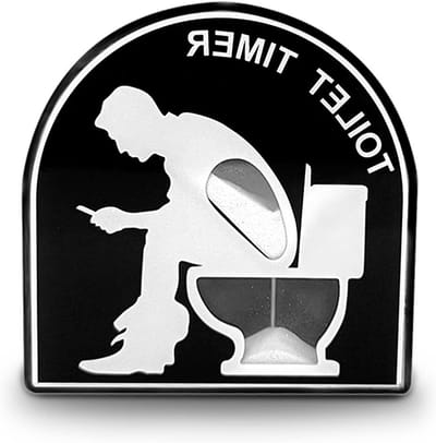 Creatieve zandloper voor het toilet - 5 minuten timer, leuk cadeau voor mannen, vaderdag en verjaardagen