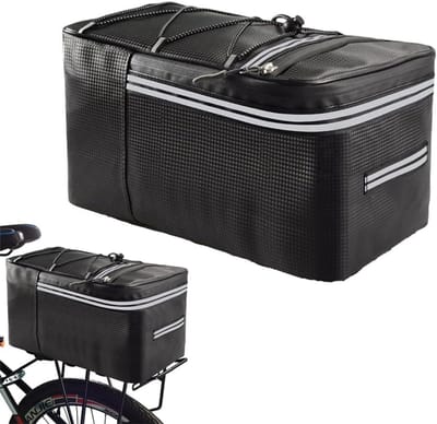Waterdichte Fietstas Achterop met Reflecterende Strepen - Fietsmand Bagage voor Boodschappen en Outdoor - 15 Liter