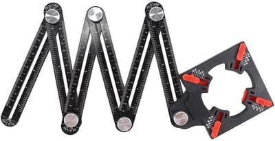 Dailygoods- Meetliniaal Aluminiumlegering - 6-zijdige Tegelgatmal - Antisliphandgreep - Ergonomische Constructie - Krasbestendig - Multifunctioneel Gebruik - Meetinstrument