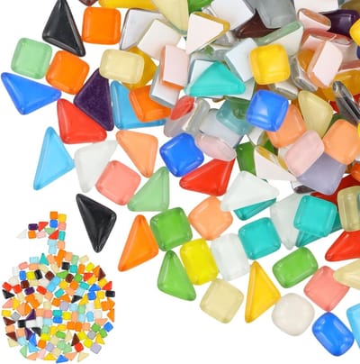 Mosaic Tegels Set van 500 Stuks voor Creatieve Kunstprojecten, Mozaïek Knutselmateriaal, Glas-in-lood en Zee Glas Decoratie
