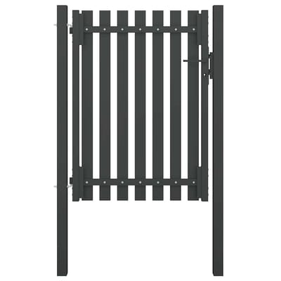 vidaXL Tuinhekpoort staal 100x125 cm antraciet