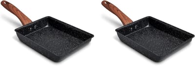 Tamagoyaki Pan - Japanse Omeletpan - Ontbijt Maken - Antiaanbak Coating - 18 x 15cm - Zwart