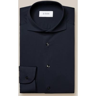 Eton Overhemd Ultimate Comfort Four-Way Stretch Navy / male