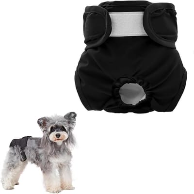 Herbruikbare en absorberende hondenluiers voor vrouwelijke huisdieren, comfortabele wasbare maandverband slips voor puppy's, lekvrije en ademende hondenbroekjes
