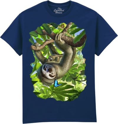 Luiaard Mama Sloth The Coloured House T-shirt XL