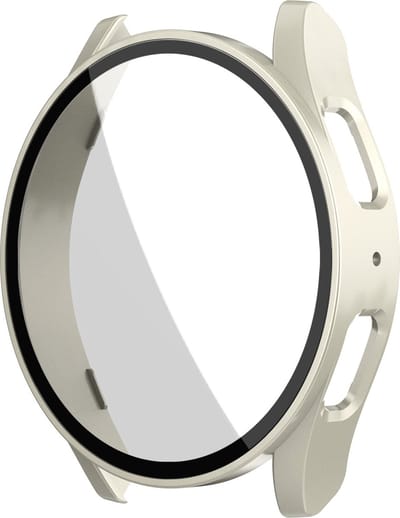 Stravo Screen protector case voor Samsung Galaxy Watch 7 - 44mm - Full Cover Hard Case / Beschermend Hoesje - Starlight - Samsung Galaxy Watch 7 - 44mm screenprotectors