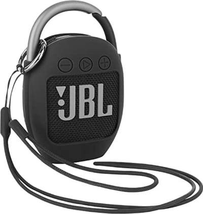 Siliconen hoes voor draagbare bluetooth-luidsprekers - krasbestendige beschermhoes met karabijnhaak en polsband