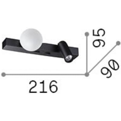 IDEAL LUX LED wandlamp Binomio wit, breedte 22 cm, metaal, 2-lamps