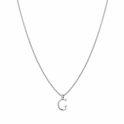 Bijoutheek Collier Letter G Zilver