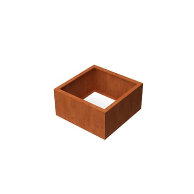 Artesa Rechthoekige plantenbak cortenstaal L80 x B80 x H40 cm zonder bodem